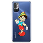 ERT GROUP mobile phone case for Xiaomi REDMI NOTE 10 5G / POCO M3 PRO original and officially Licensed Disney pattern Pinocchio 001 adapted to the shape of the mobile phone, partially transparent