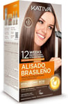 Kativa Brazilian Straightening Kit - Keratin Hair Treatment, 12-Week Smoothness