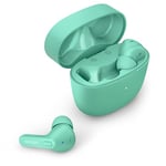 PHILIPS TAT2206GR/00 Earbuds, Adults In Ear Earbuds, Splash and Sweat Resistant, Bluetooth, Up to 18 Hours Play Time, Soft silicone Ear-Tip Covers in 3 Sizes, Built In Mic, Comfortable Fit, Green