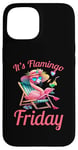 Coque pour iPhone 15 Citation amusante des flamants roses It's Flamingo Friday