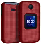 Grid Texture Hard Shell Case Cover for Alcatel Go FLIP 4, TCL FLIP Pro Phone