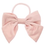 DARK Satin Bow Hair Tie Light Rose