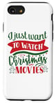 iPhone SE (2020) / 7 / 8 I just want to watch Christmas movies Xmas fun ugly sweater Case