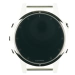 Garmin Fenix 5S Plus Display Glass Screen + Frame Housing, White Silver *B*