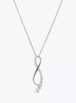 Milton & Humble Jewellery Pre-Loved 14ct White Gold Diamond Figure 8 Pendant Necklace