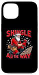 Coque pour iPhone 13 Toiture de Noël en bardeaux avec citation All TheWay Père Noël couvreur