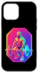 Coque pour iPhone 12 mini Powerlifter de style pop art exécutant un soulevé de terre