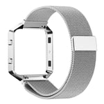 Fitbit Blaze - Milanese band i rostfritt stål - Med ramhus - Silver