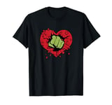 Marvel Hulk Heart Smash Left Chest Valentine T-Shirt