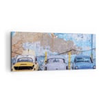 Impression sur Toile 120x50cm Tableaux Image Photo La Havane Ancien Voitures