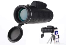 PJPPJH Télescope monoculaire, Jumelles monoculaires 40X60 HD avec Support de Smartphone et Prisme de trépied pour l'observation des Oiseaux`` Surveillance, randonnée