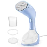 Portable Handheld Steamer for Clothes，Hand Held Garment Steamer Wrinkle Remover for Home and Dorm Use（Blue)