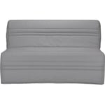 Banquette BZ JOE - Tissu gris clair - 3 places - L 143 x P 97 cm - Couchage 140 x 190 cm