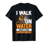 I Walk on Water Ice Hockey Lover Player Superpower Youth T-Shirt