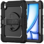 Case for Apple iPad Air 11 (2024) Rugged Cover Stand Handle Screen Protector