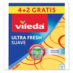 Vileda 142010 Lot de 6 serpillères Douces 30% Microfibre 4 + 2 gratuites