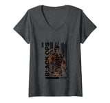 Womens Call Of Duty Black Ops Soldier Silhouette Distressed Logo V-Neck T-Shirt