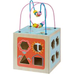 Teamson Kids - Grand cube d'activité en bois 4 en 1 jeu d'éveil 1 an premier âge éducatif apprentissage bébé PS-T0006 - Multicolore