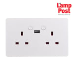 Timeguard WFTWSUSB Wi-Fi 2 Gang Double Smart Wall Plug Socket & USB Alexa Google