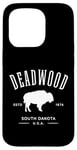 iPhone 15 Pro Deadwood South Dakota USA Bison Design Souvenir Case