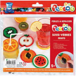 Perlou Perles à repasser - couleurs assorties 1 plaque 5 modèles dessous de verre fruit kit d'activité 1500