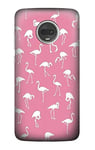 Pink Flamingo Pattern Case Cover For Motorola Moto G7, Moto G7 Plus