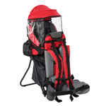 Baby Hiking Backpack Carrier w/ Detachable Rain Cover for Toddlers Red