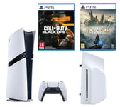 Sony PlayStation 5 Pro, Call of Duty: Black Ops 6, Hogwarts Legacy & Disc Drive for PS5 Digital Edition Consoles (White) Bundle, White