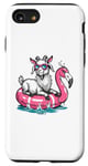 iPhone SE (2020) / 7 / 8 Funny Goat On Flamingo Floatie Summer Pool Party Vintage Case