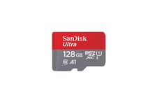 Ibroz Carte Mémoire Sandisk Micro SD XC Ultra  128 GB + Adaptateur SDe 10, U1,