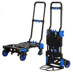 Diable, chariot 2 en 1 pliable 4 roues - Charge 137 kg - Linxor