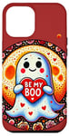 Coque pour iPhone 12 Pro Max Be my Boo Illustration fantôme Saint-Valentin