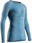 X-Bionic Invent 4.0 T-Shirt de Sport Maillot de Compression Homme Manches Longues Blue Taille M