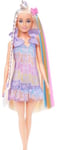 Barbie Fun & Fancy Doll & Accessories, Blonde Fashion Doll with Extra-Long Hair & 2 Looks, Including Silver Metallic Dress & Hair Extension, JCT72