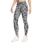 NIKE DX0118-025 W NK DF Fast TGHT AOP HYBRD Pants Femme Photon Dust/Black/Reflective Silv Taille M