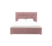 Lit coffre 140x190 cm JAPP 3 velours trinity rose