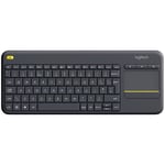 Logitech K400 Plus Wireless Touch TV Keyboard with Media Controls and Touchpad Clavier - Noir