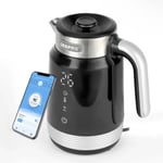 Geepas 1.7L Smart Stainless-Steel Digital Kettle Alexa Google Voice 2200W, Black