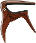 Guitar Capo, For Acoustic guitars and Electric guitars. Single-handed operation, Wood effect.