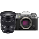 Fujifilm X-T50 + XF 16-80/4 R OIS WR -systemkamera, silver