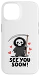 Coque pour iPhone 14 See You Soon - Faucheuse Halloween