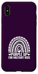 Coque pour iPhone XS Max Purple Up For Military Kids Sensibilisation Militaire Enfant Arc-en-ciel