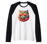 Retro Sunglasses British Shorthair Cat Raglan Baseball Tee