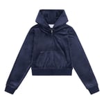 Juicy Couture Tonal velour Zip Thru hoodie - night sky