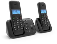 Cordless Landline Phone w/ Nuisance Call Blocker -  Answer Machine, Twin Handset