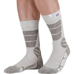 Monnet Trek Lin High - Chaussettes randonnée Gris / Blanc 37 - 38