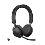 Jabra Evolve2 65 USB-C UC Stereo Wireless Headset in Black with Jabra Link380