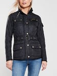 Barbour International International Polarquilt Fleece Lined Quilted Jacket - Black, Black, Size 10, Women