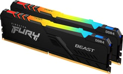 Kingston FURY Beast RGB 64GB DDR4 RAM 3200MT/s CL16 (sort)