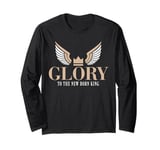 Hark the Herald Angels Sing: Glory to the Newborn King Crown Long Sleeve T-Shirt